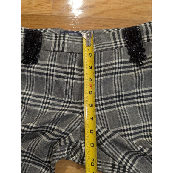 Boston Proper Plaid Pants Black and White Size 4 - Picture 10 of 13